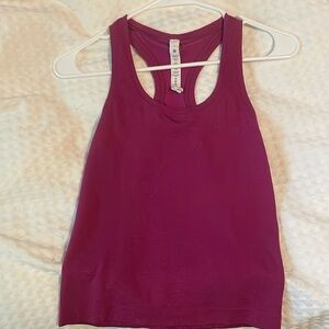 Size 2 burgundy lululemon swiftly tech tank
